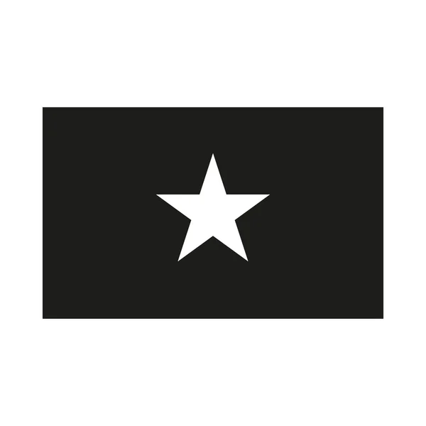 白い背景のソマリア モノクロの高詳細なベクトル旗 — ストックベクタ