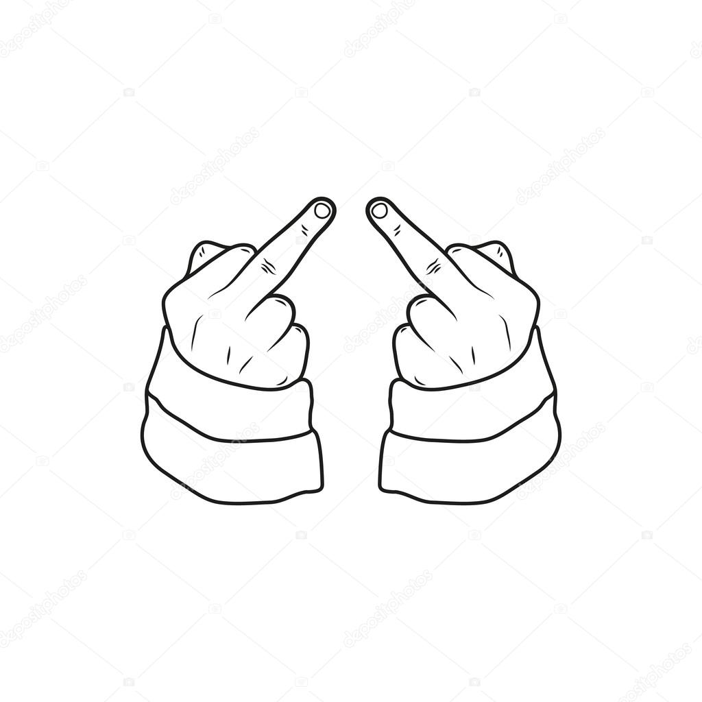 Middle finger - Free hands and gestures icons