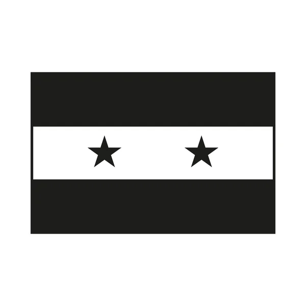 Bandera de Siria monocromo sobre fondo blanco — Archivo Imágenes Vectoriales