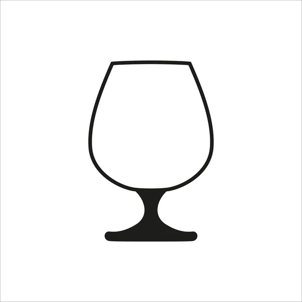 Skleněné poháry v jednoduché monochromatické styl ikon na bílém pozadí transparentní vektor — Stockový vektor