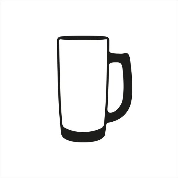 Illustration vectorielle de tasse de bière vide . — Image vectorielle