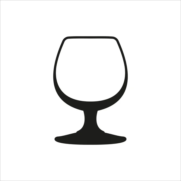 Transparent vector glass goblets in simple monochrome style icon on white background — Stock Vector