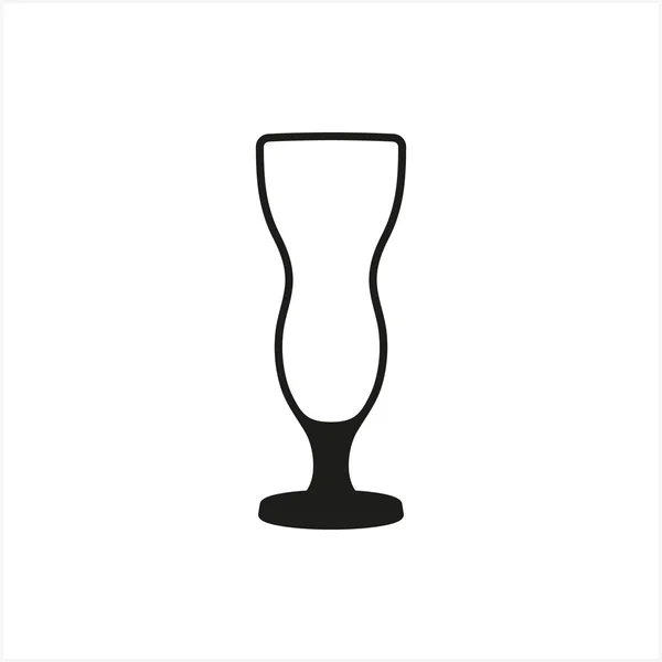 Cocktailglas ikonen i enkel svartvit stil på vit bakgrund — Stock vektor
