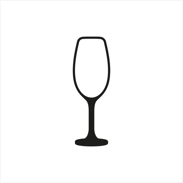 Empty wine glass icon monochrome style on white background — Stock Vector