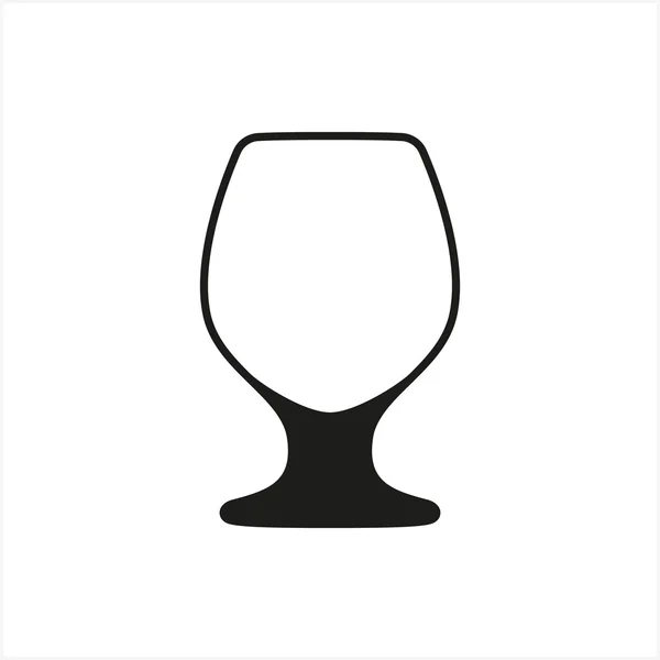 Transparent vector glass goblets in simple monochrome style icon on white background — Stock Vector