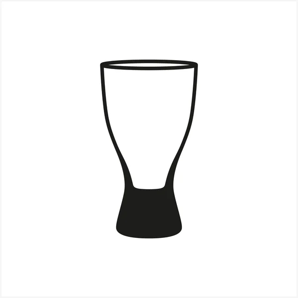 Verre à cocktail Icône dans un style monochrome simple sur fond blanc — Image vectorielle