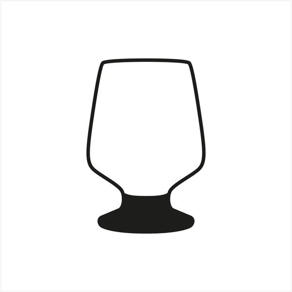 Copas de vidrio vectorial transparente en el icono de estilo monocromo simple sobre fondo blanco — Archivo Imágenes Vectoriales