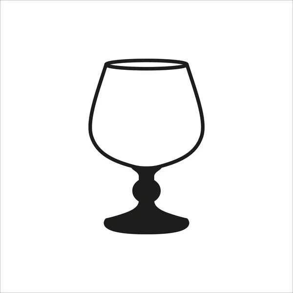 Puchary szkło wektor w ikonę prosty styl monochromatyczne na białym tle — Wektor stockowy