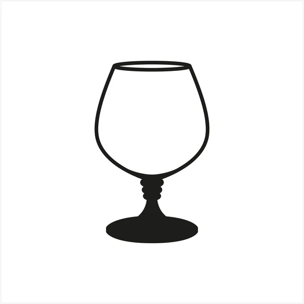 Transparent vector glass goblets in simple monochrome style icon on white background — Stock Vector