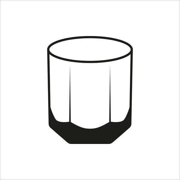 Rotsen glas Tumbler teken eenvoudige pictogram — Stockvector