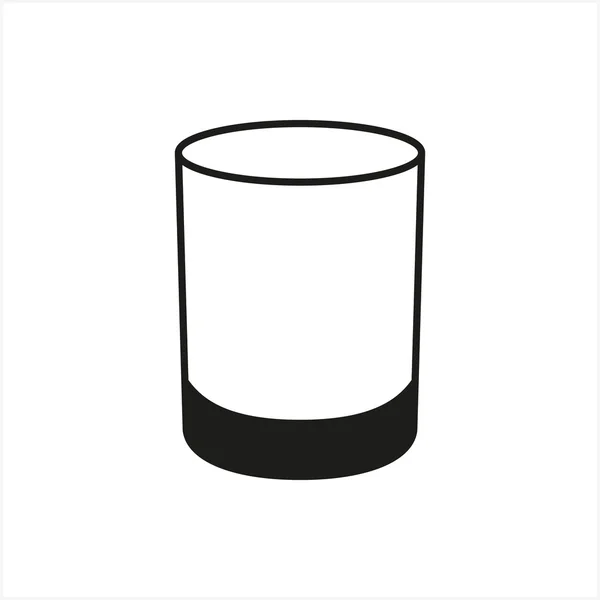 Singolo vetro in semplice icona in stile monocromatico su sfondo bianco — Vettoriale Stock