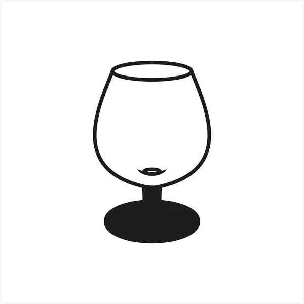 Transparante vector glazen drinkbekers in eenvoudige monochrome stijlicoon op witte achtergrond — Stockvector