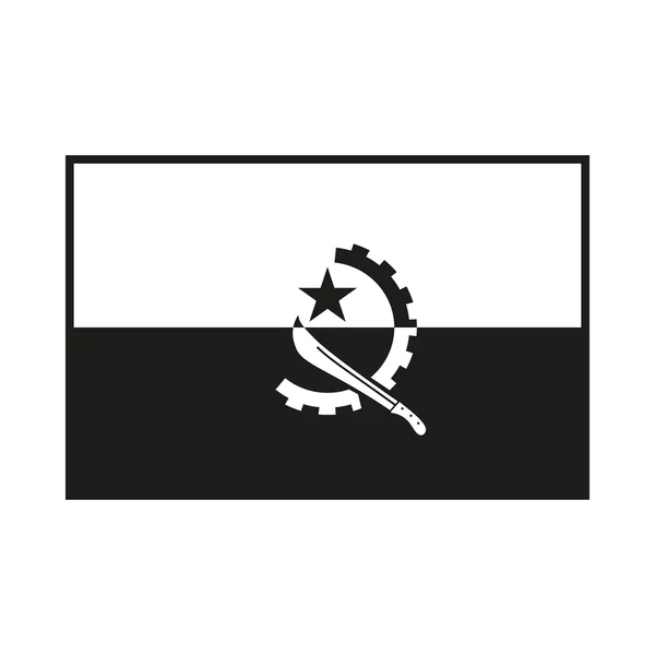Angola bayrağı vektör.