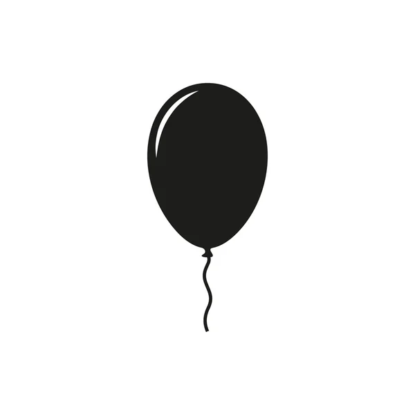 Проста чорна ікона однієї повітряної кулі на білому тлі — стоковий вектор