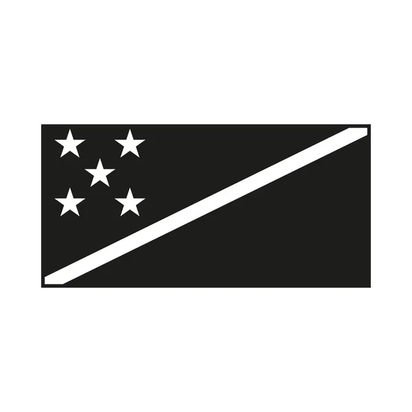 Salomonseilanden vector vlag geïsoleerd monochroom op witte achtergrond — Stockvector