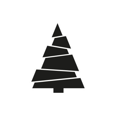 Basit en az siyah ağaç simgesi simge stil tasarım