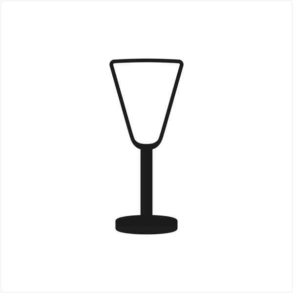 Pusty kieliszek do wina ikona stylu monochromatyczne na białym tle — Wektor stockowy