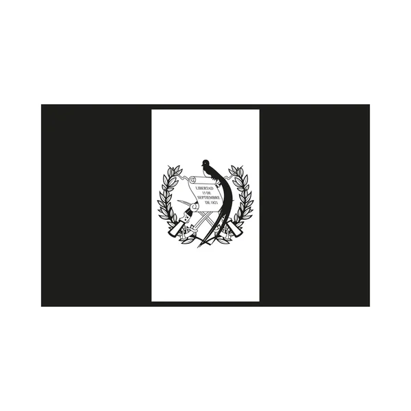 Guatemala tek beyaz arka plan üzerinde renkli bayrağı