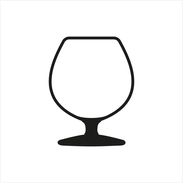 Bicchieri di vetro vettoriale trasparente in semplice icona in stile monocromatico su sfondo bianco — Vettoriale Stock