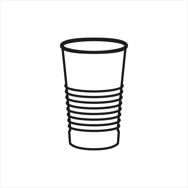 kağıt veya plastik cam simgesi beyaz arka plan üzerinde