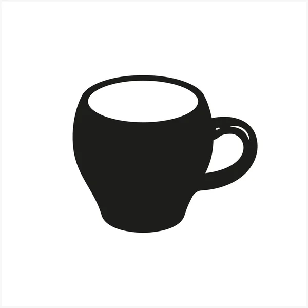 Tasse Symbol in einfachen monochromen Stil auf weißem Hintergrund — Stockvektor