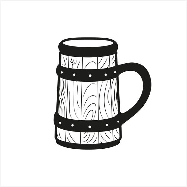 Bière Stein icône rétro dans un style monochrome simple — Image vectorielle