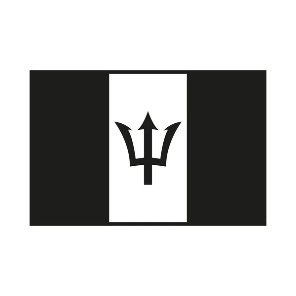 Barbados bayrağı yüksek Detaylı vektör — Stok Vektör