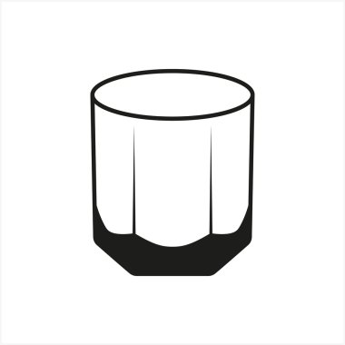 Kayalar cam bardak işareti basit simgesi