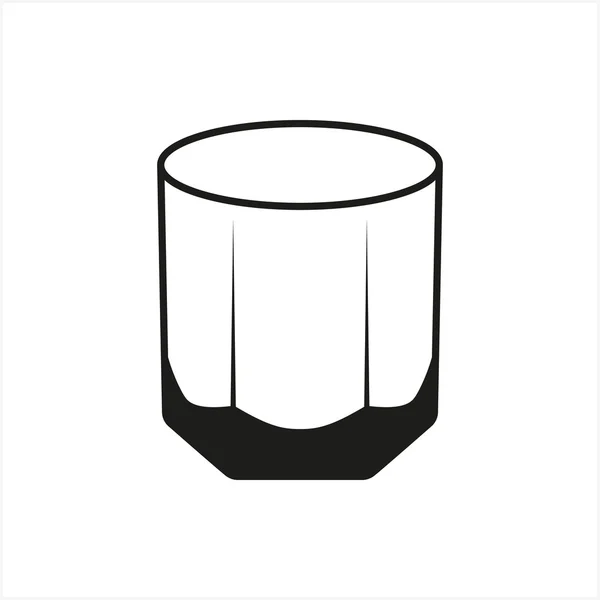 Rotsen glas Tumbler teken eenvoudige pictogram — Stockvector