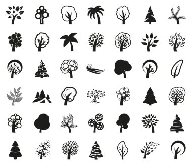 Tek renkli ağaç simge veya simgesini ayarla