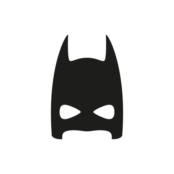 Simple black super hero mask icon on white background — Stock Vector