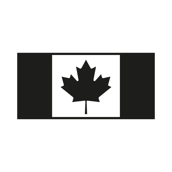 Flagge Kanada auf weißem Hintergrund — Stockvektor