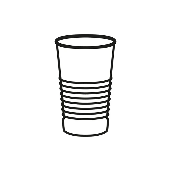 kağıt veya plastik cam simgesi beyaz arka plan üzerinde