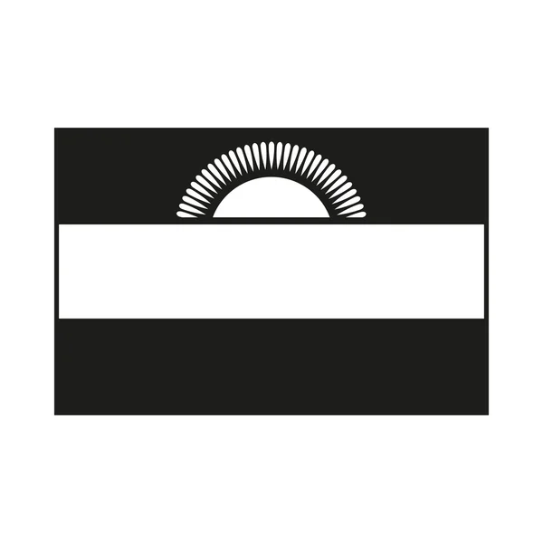 Malawi flaga monochromatyczne na białym tle — Wektor stockowy
