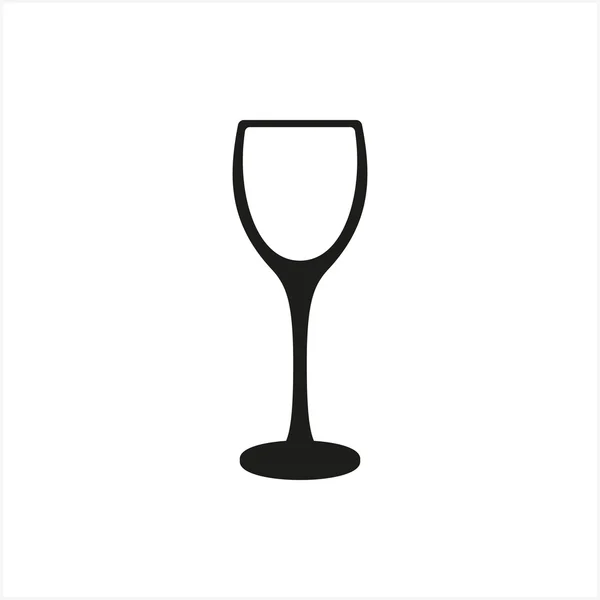 Empty wine glass icon monochrome style on white background — Stock Vector