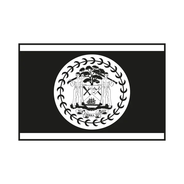 Bandeira de Belize. Vetor . —  Vetores de Stock
