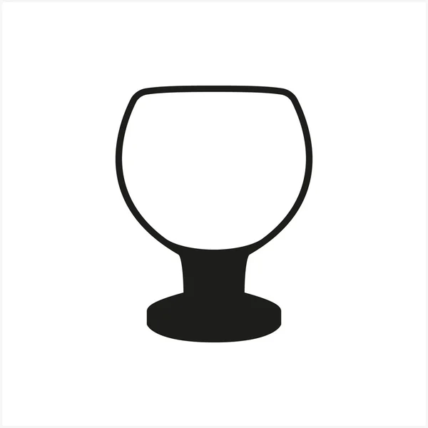Gobelets en verre vectoriel transparent en simple icône de style monochrome sur fond blanc — Image vectorielle