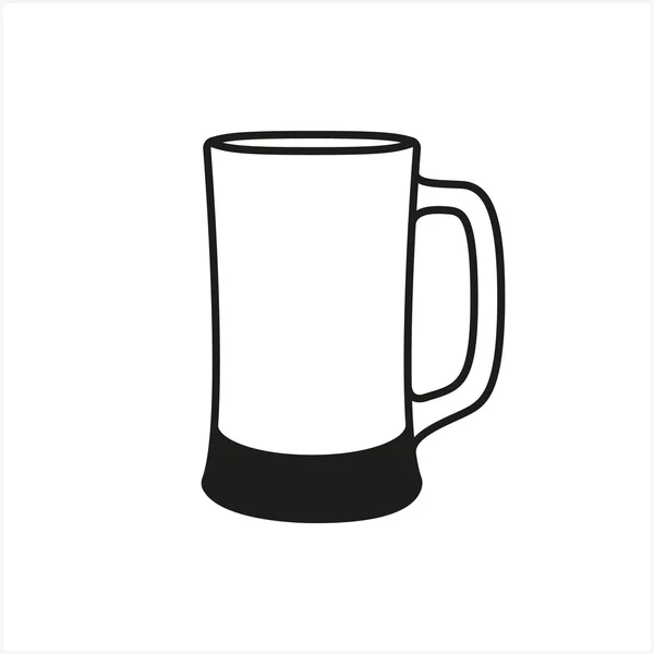 Ilustración vectorial de taza de cerveza vacía . Ilustración De Stock