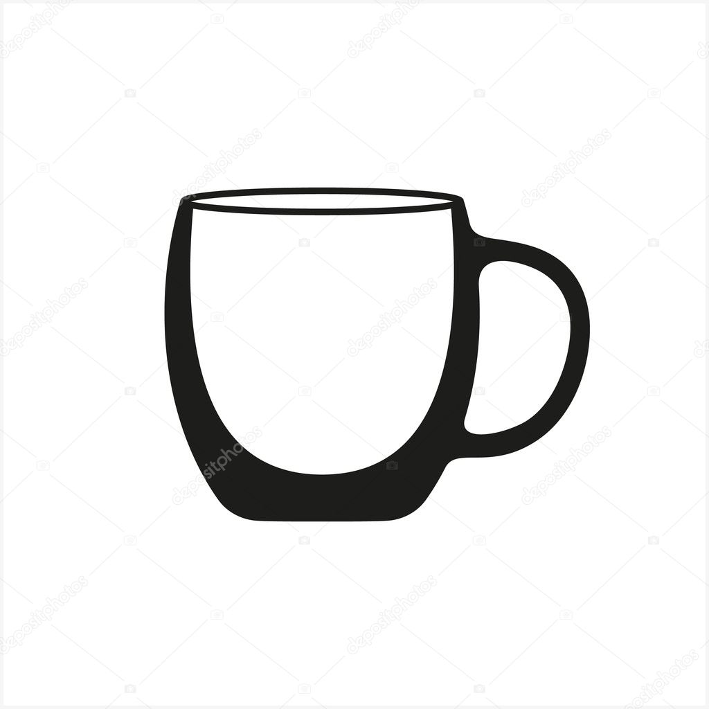 Transparent Cup Icon In Simple Monochrome Style On White Background Stock Vector Transparent Cup Icon In Simple Monochrome Style On White Background Stock Vector