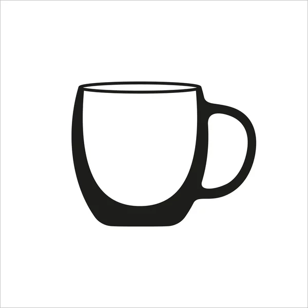 Transparentes Cup-Symbol in schlichtem, monochromen Stil auf weißem Hintergrund — Stockvektor
