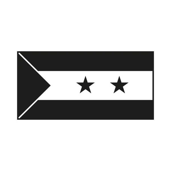 Beyaz arka plan üzerinde Sao Tome ve Principe tek renkli bayrağı — Stok Vektör