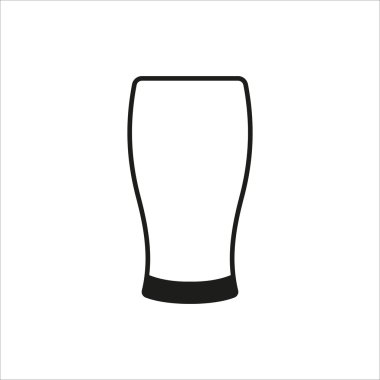 Boş bira bardağı vektör çizim.