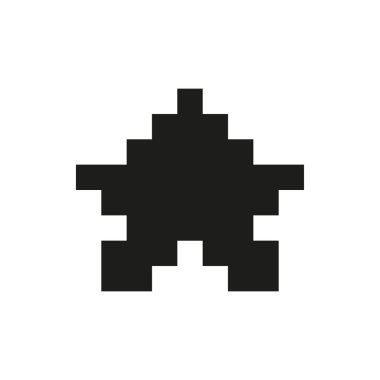 Yıldız simgesi tek beyaz arka plan üzerinde renkli