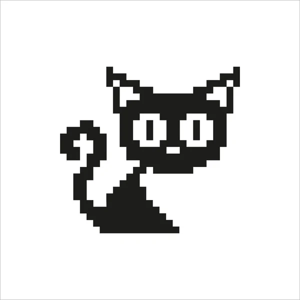 Vektorillustration der Katze - Pixeldesign — Stockvektor