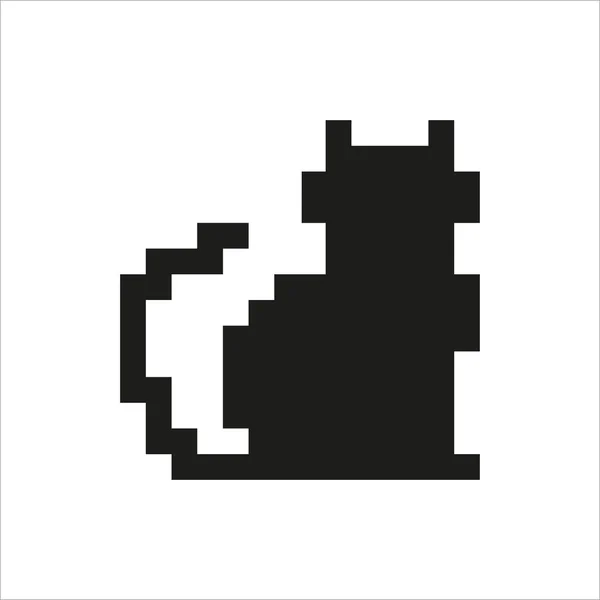 Ilustracja wektorowa kota - projektowania piksela — Wektor stockowy
