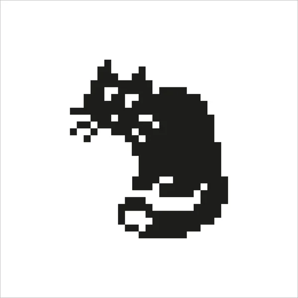 Vektorillustration der Katze - Pixeldesign — Stockvektor