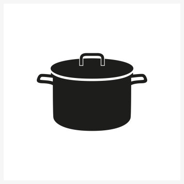 sade tek renkli stil ikonu beyaz zemin üzerine pot simgesini