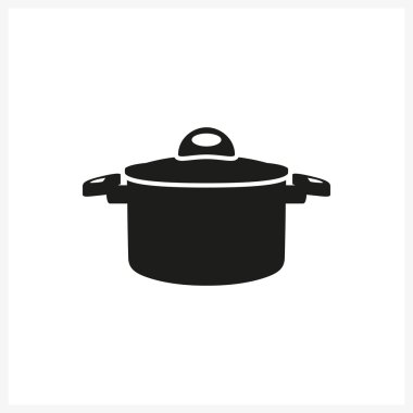 sade tek renkli stil ikonu beyaz zemin üzerine pot simgesini