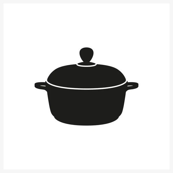 Icône de pot en simple icône de style monochrome sur fond blanc — Image vectorielle