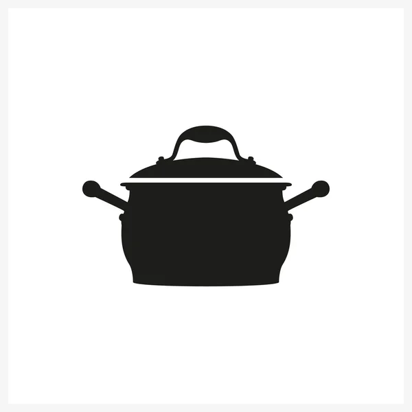 Pot icon in simple monochrome style icon on white background — Stock Vector